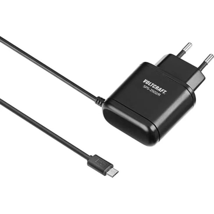 VOLTCRAFT SPS-2502/R Steckernetzteil, Festspannung 5V/DC, 2500 mA, mit Micro-USB-Stecker und 2 m Kabel für Raspberry Pi® – Bild 2
