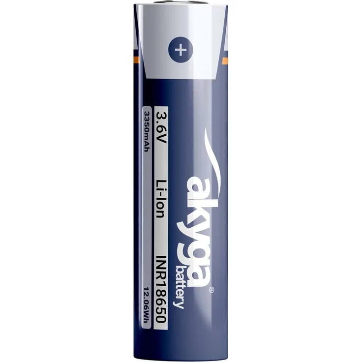 Akyga Li-Ion Akku INR18650 AKY1382, 3.6V / 3350mAh, hohe Energiedichte und Zuverlässigkeit