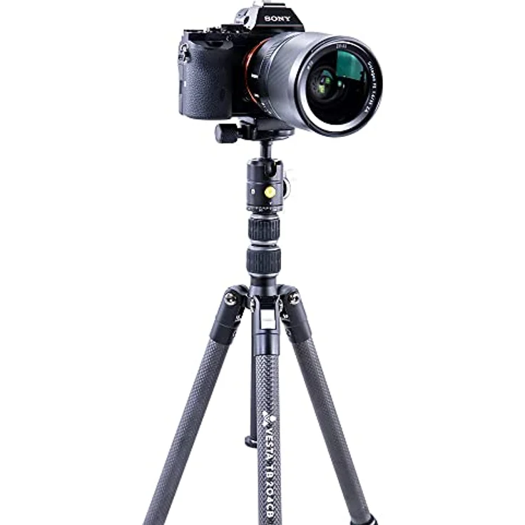 Vanguard Vesta TB 204CB Reisestativ aus Carbon, leicht, Kugelkopf, 4 Abschnitte, grau – Bild 5