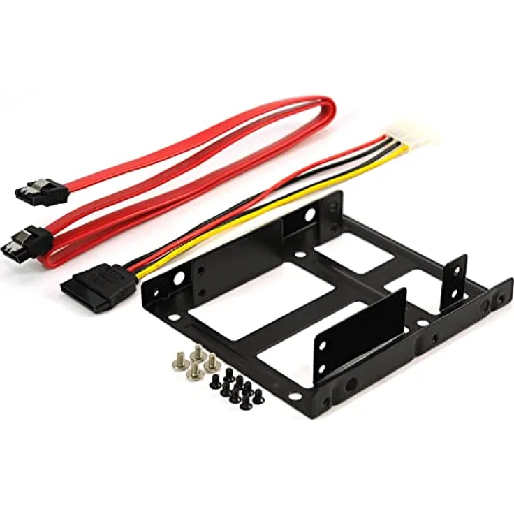 DUAL HDD/SSD Metalleinbaurahmen auf 3,5 Schacht für 2x2,5 HDD/SSD's mit Kabel (HL-SD3) (HL-SD3) (HL-SD3)