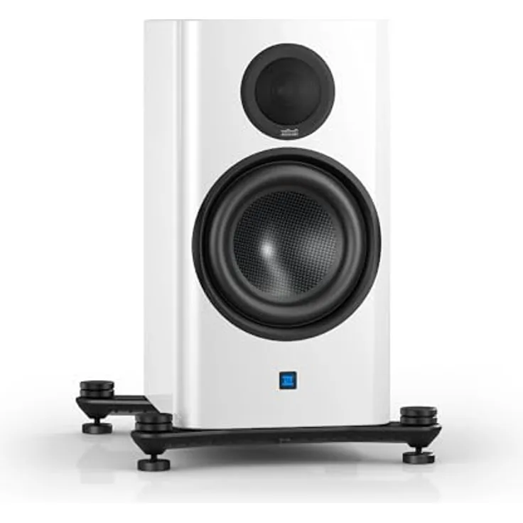 Nubert nuZeo 4 | Weißer aktiver Kompaktlautsprecher der Referenzklasse | Hochwertige Materialien und sorgfältige Abstimmung für maximale Klangtreue | Funk-Ansteuerung möglich | High End Lautsprecher