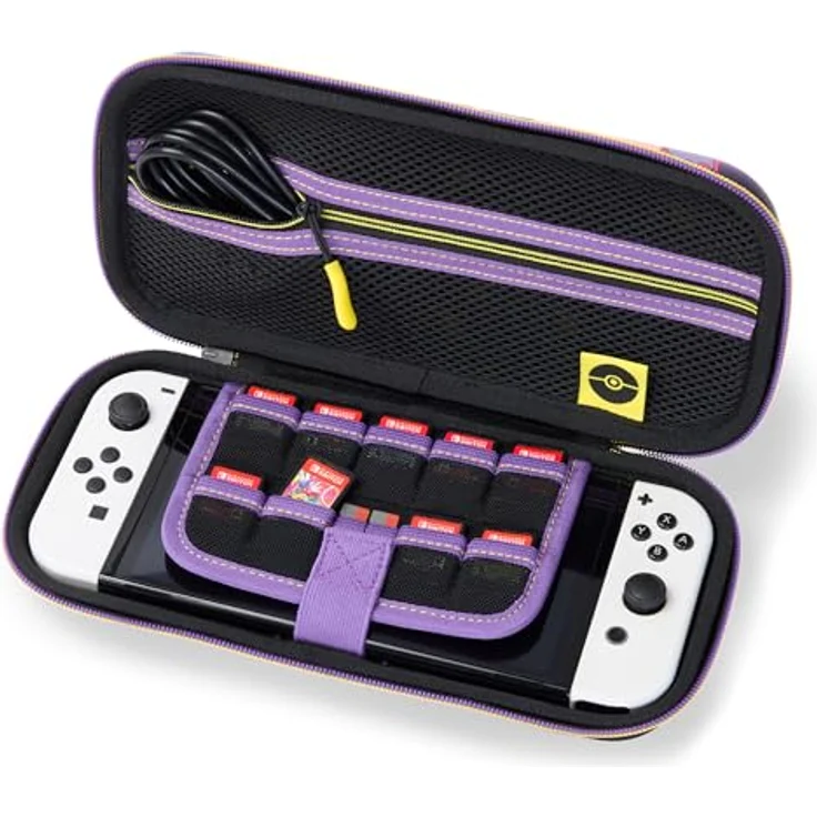 POWERA Protection Case für Nintendo Switch, Mehrfarbig, mit Fleecefutter, integrierter Spielständer und Stauraum für 9 Softwarekarten – Bild 5