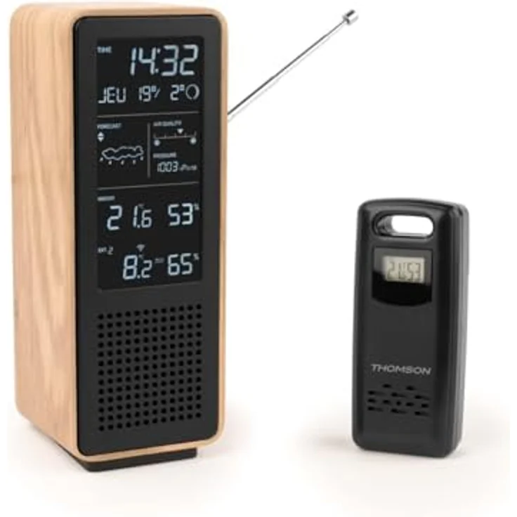 Thomson Bluetooth Lautsprecher und Wetterstation, kompakt, schwarz – Bild 5