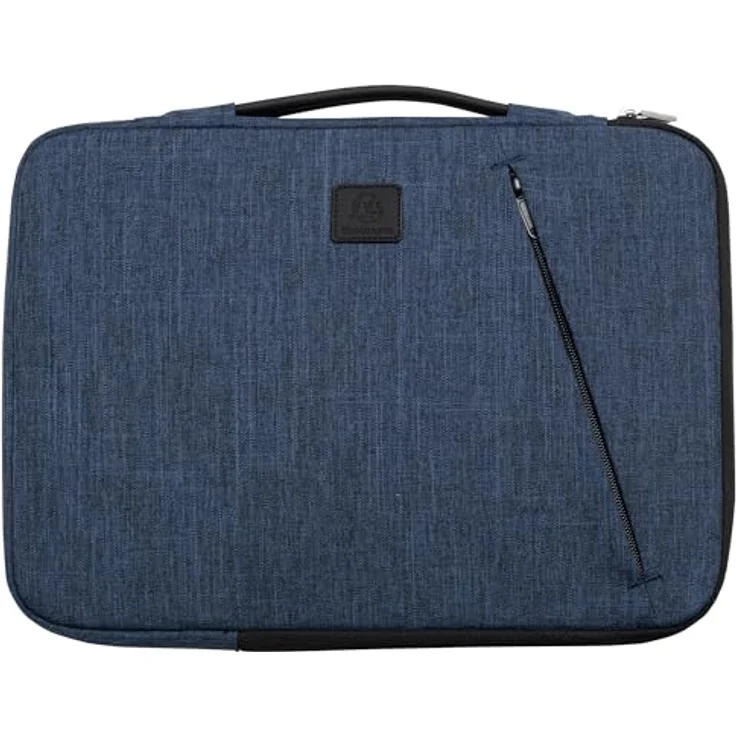 Exacompta Laptophülle business (14", Universal), Notebooktasche aus 58% rPET, Blau mit einziehbarem Griff und Schaumstoffpolsterung – Bild 1