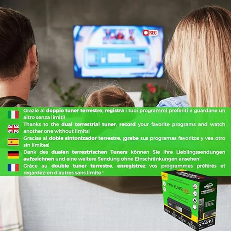 DigiQuest Twin Tuner Small Edition Ethernet (RJ-45), Terrestrisch Full HD Schwarz - Kompakter DVB-T2 Decoder mit Full HD Unterstützung und integriertem Dolby Digital Audio-Decoder – Bild 7