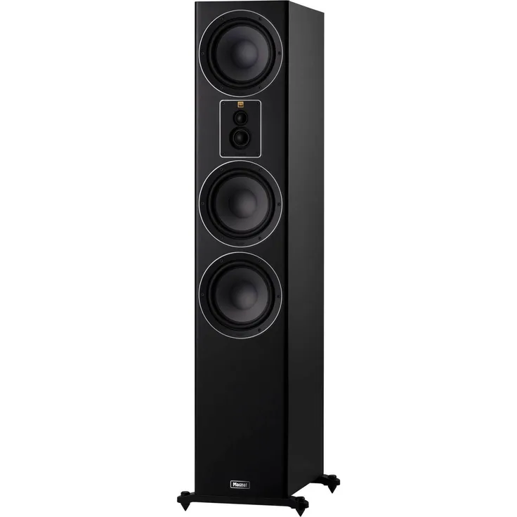 Magnat Signature 607, 4-Wege-Bassreflex HiFi-Standlautsprecher mit zwei 170 mm Tieftönern, schwarz satiniert