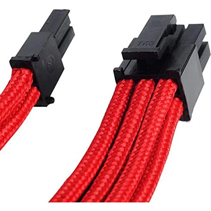 SilverStone SST-PP07-PCIR - Netzteil-Verlängerungskabel 25cm 8pin auf PCI-E 6+2pin, rot - Preisvergleich – Bild 5
