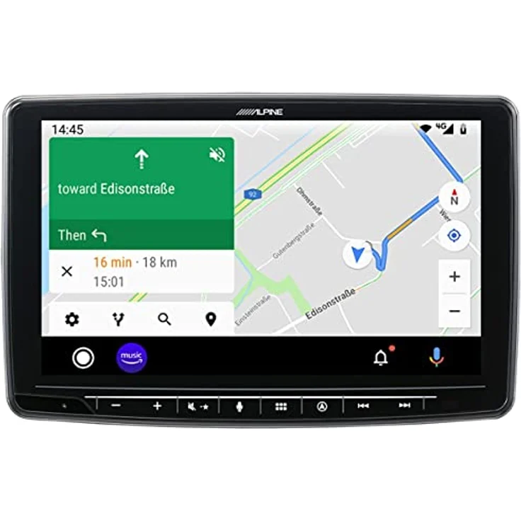 Alpine INE-F904D 1DIN Chassis, 9 Zoll Touchscreen mit integrierter Navigation, DAB+, HDMI, Apple CarPlay und Android Auto, schwarz – Bild 5