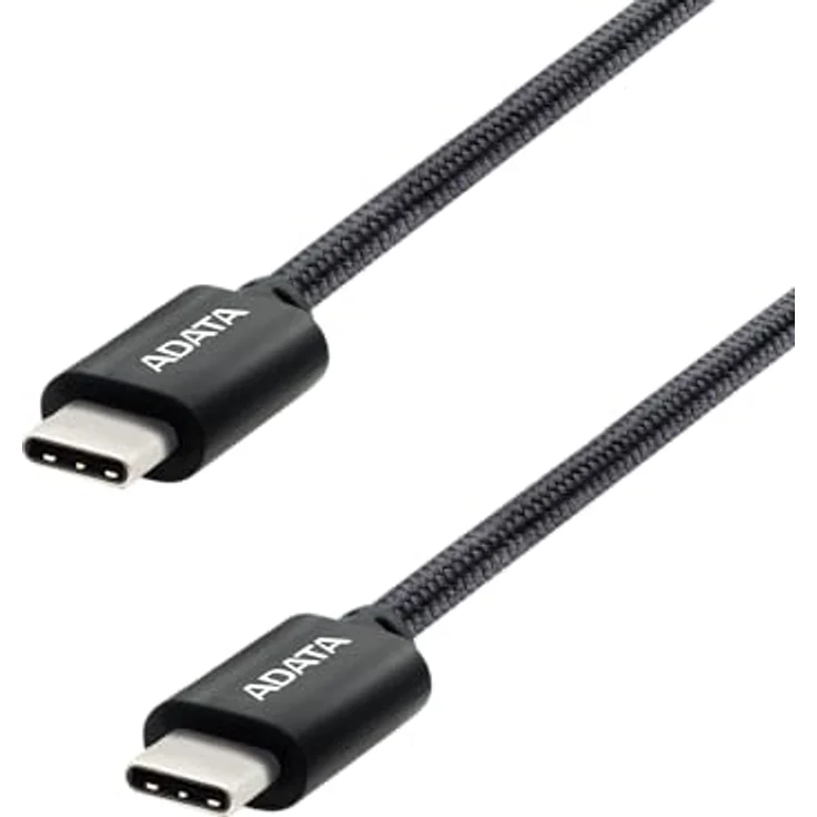 ADATA USB 2.0 Kabel, USB-C Stecker auf USB-C Stecker, schwarz, 1 Meter, bis zu 100 Watt, PD 3.0, QC 3.0 – Bild 4