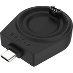 FIXED Ladegerät für Garmin Fenix/Epix/Forerunner/Venu/Enduro, USB-C Wireless Charger, Schwarz