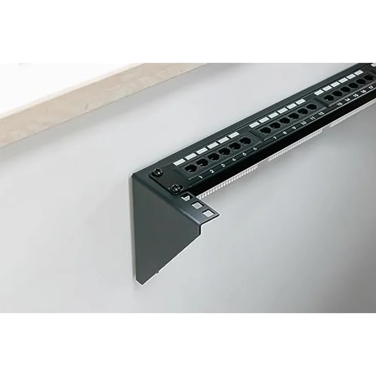 DIGITUS DN-48003 – 19-Zoll Rahmen – 2HE – Universal Wandmontage-Rahmen für 19" Equipment – Vertikal 105 x 504 x 151 mm – Schwarz – Bild 5