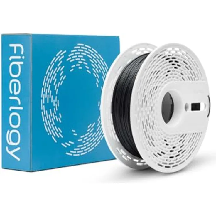 Fiberlogy Nylon PA12 + CF15 schwarz, 1,75 mm, 0,50 kg, hochwertiges kohlefaserverstärktes Filament, hergestellt in der EU, hohe thermische Beständigkeit