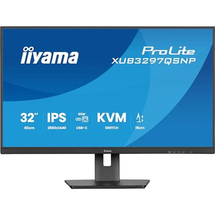 iiyama Prolite XUB3297QSNP-B1, 32" QHD IPS LED-Monitor mit 100Hz, USB-C Dock, KVM-Switch und Höhenverstellung, schwarz – Bild 4
