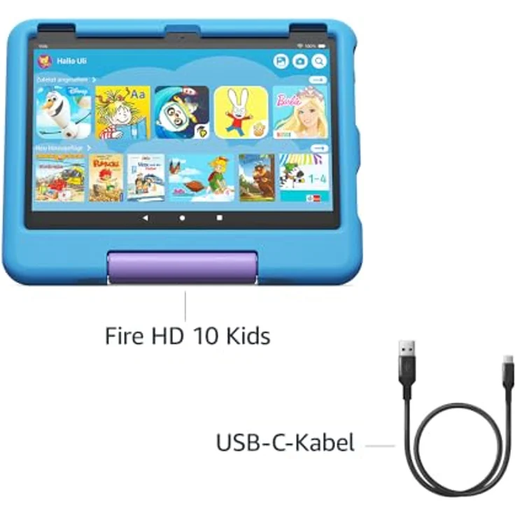 AMAZON Fire HD 10 Kids (2023), Tablet mit 32 GB, kindersicher und mit blauer Hülle – Bild 5