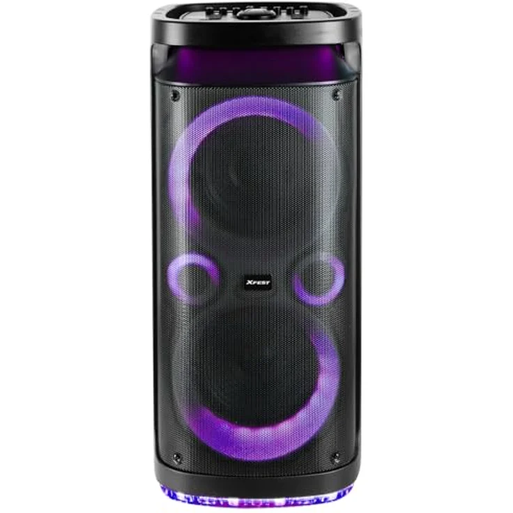 Trevi XF 3150 KB, Wireless Party Lautsprecher 130W mit Bluetooth, USB und Mikrofon, Schwarz – Bild 7