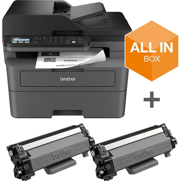 Brother MFC-L2827DWXL Multifunktionsdrucker, schwarz-weiß, LAN (Ethernet), WLAN (Wi-Fi), Wi-Fi Direct – Bild 1