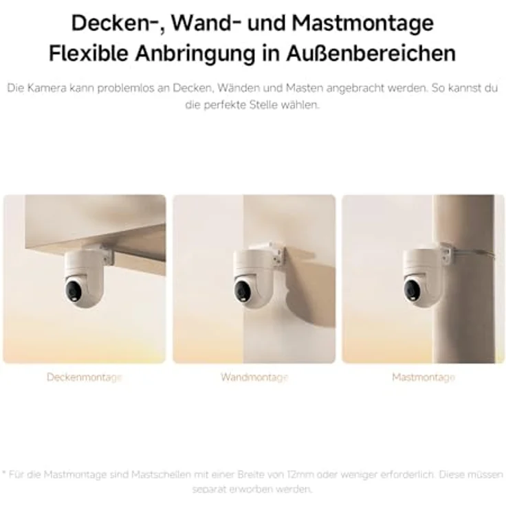 XIAOMI Smart Camera CW300 (CW300), IP-Sicherheitskamera mit 2560 x 1440 Pixeln, Nachtsicht und 2-Wege-Audiosystem – Bild 16