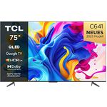 TCL C641 QLED 4K UHD Fernseher 75 Zoll (189cm), 120 Hz Gaming, HDR10+, Dolby Vision, Dolby Atmos, Smart TV, Triple-Tuner DVB-T2/S2/C, Google TV, Schwarz, 2023