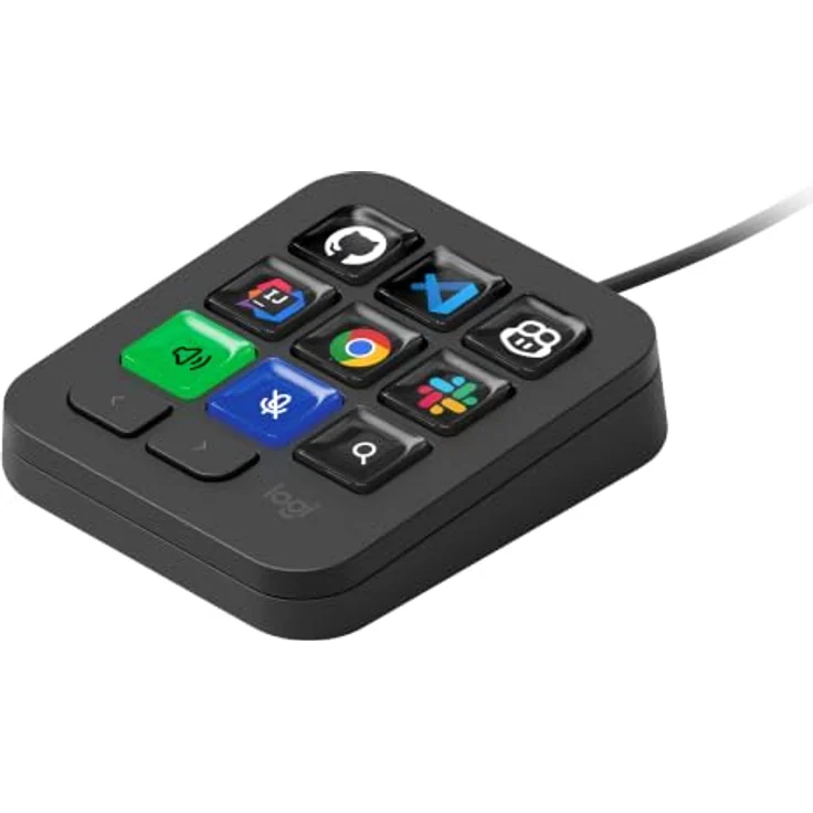 Logitech MX Keypad, programmierbares Makro-Pad mit 9 anpassbaren LCD-Tasten, Graphit – Bild 1