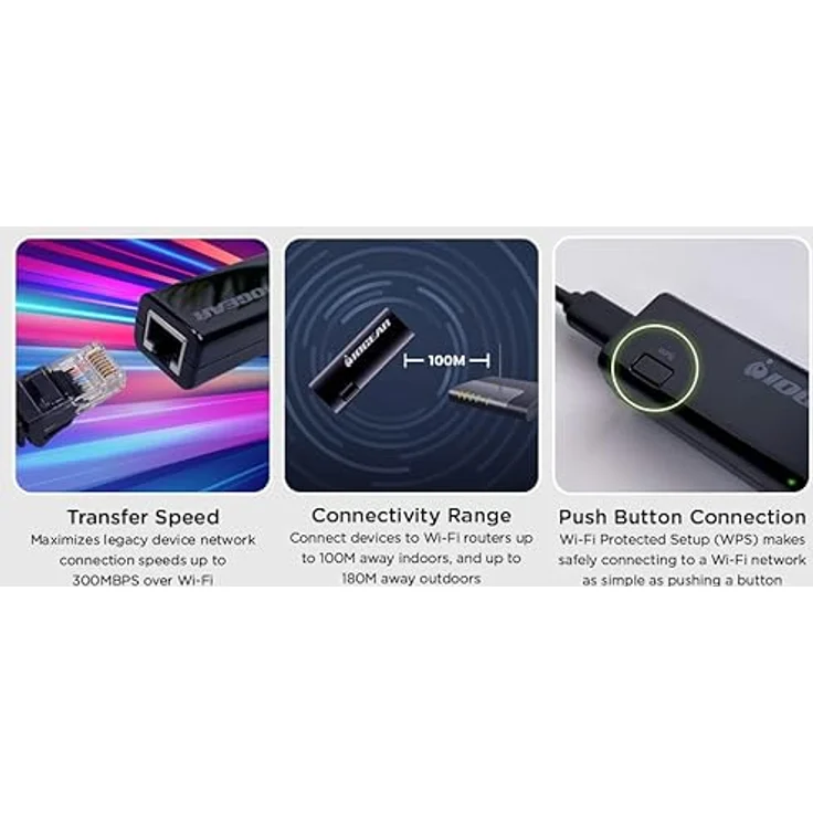 IOGEAR Ethernet-2-WiFi Universal Wireless Adapter, GWU637 (Universal Wireless Adapter) – Bild 8