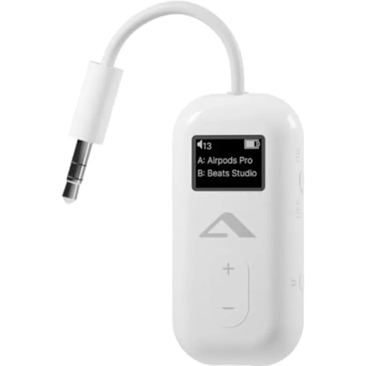 ALOGIC SkySound Bluetooth Audio Transmitter, kabelloser Adapter für AirPods & Kopfhörer, 25+ Stunden Akku, Dual-Device-Streaming für In-Flight Entertainment & Fitnessgeräte