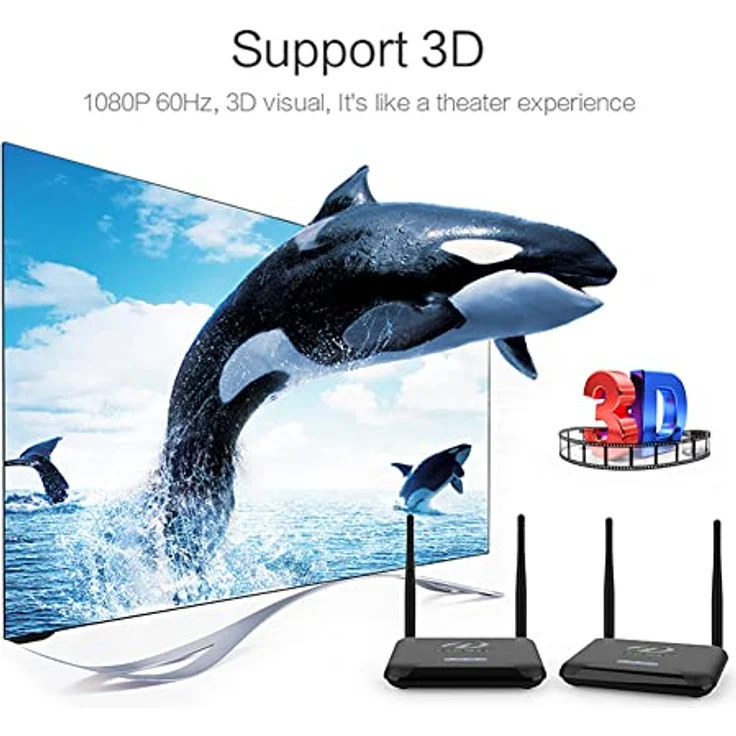 Bolwins A81DS HDMI Wireless Transmitter and Receiver – 1080p 60Hz, 150m Reichweite, Dualband-Übertragung – Bild 5