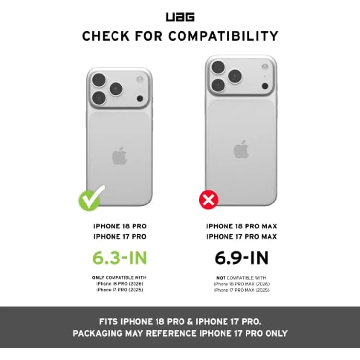 UAG Monarch Pro MagSafe, Schutzhülle für iPhone 18 Pro/17 Pro in VEIL ice, 5-lagige Konstruktion, stoßfest, fallsicher bis 25 ft, MagSafe-kompatibel – Bild 2