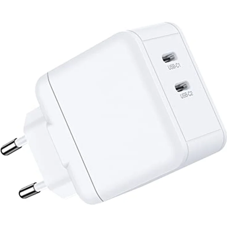 45W USB C Ladegerät, GaN II Dual USB C Wandladegerät, PD 3.0 Schnellladegerät USB C, Kompatibel mit Samsung Galaxy S23 Ultra S23, iPhone 14 13 12 Pro Max Mini,iPad Pro, Tablet, Notebook, Watch usw. – Bild 1