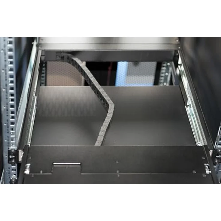 Digitus 19" Modulare KVM-Konsole mit 8-Port HDMI, Touchscreen, HD Auflösung, FR Tastatur, Schwarz – Bild 3