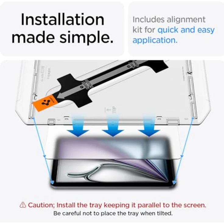 Spigen PaperTouch EZ Fit kompatibel mit iPad Air 6 M2 (2024), 11 Zoll, Papier Textur, Matt, 9H Härte – Bild 4