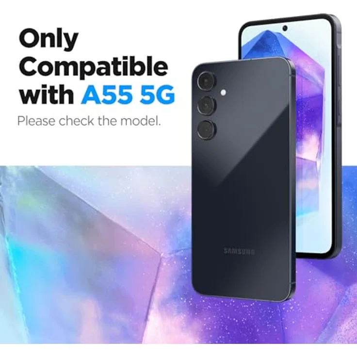 Spigen AlignMaster Schutzfolie kompatibel mit Samsung Galaxy A55 5G, 2 Stück, Kratzfest, 9H Härte Folie – Bild 2