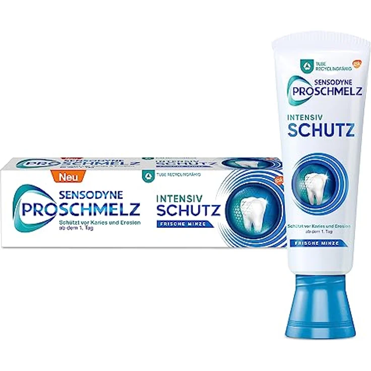 Sensodyne ProSchmelz Intensiv Schutz Zahnpasta, 1x75ml, tägliche Zahncreme mit Zahnschmelz-Intensivschutz-Technologie – Bild 1