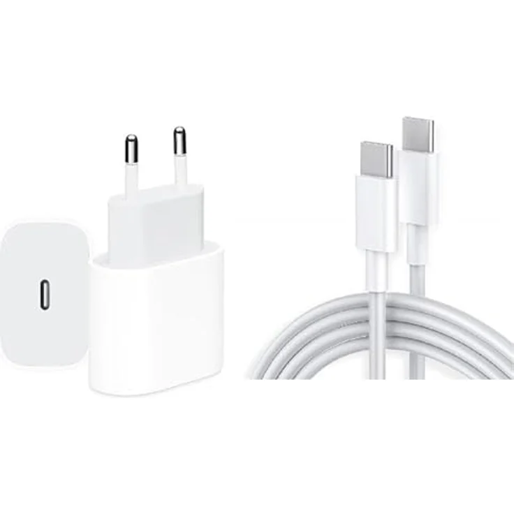 Ventarent Device Refreshing + Leasing Ladekabel + Schnellladegerät USB-C für Apple iPhone 15/15 Pro/15 Pro Max/15 Plus iPad USB-C, 20W Adapter, 1 Meter, Kompatibel mit Galaxy und iPad Modellen – Bild 1
