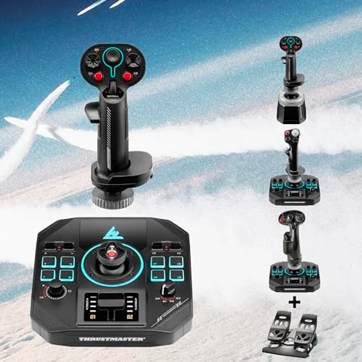 Thrustmaster Sol-R 4 HOTAS, Gaming Controller mit multifunktionalem Joystick und Gashebel, Schwarz, 58 programmierbare Aktionen, 16-Bit-Hall-Effekt-Sensor – Bild 8