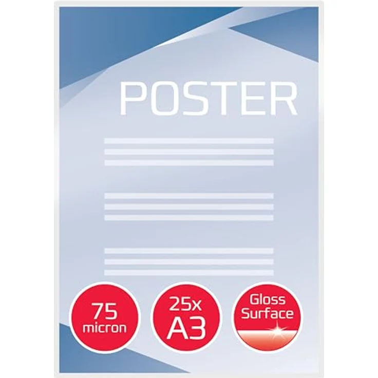 GBC Document Laminating Pouch, 25er-Pack, glänzend, 303 x 426 mm, 75 Mikron – Bild 3