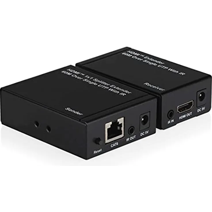 HDMI-Extender, 60 m, UTP, 1080p@60Hz, Loop Out, POE