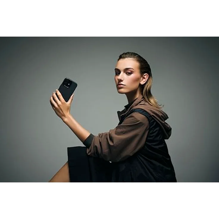 Decoded Lederhülle für iPhone 17, Premium ECCO Leder, MagSafe kompatibel, vollständiger Kameraschutz, metallische Tasten, stoßfest, kratzfest, Glas Kamera Taste, Schwarz – Bild 4