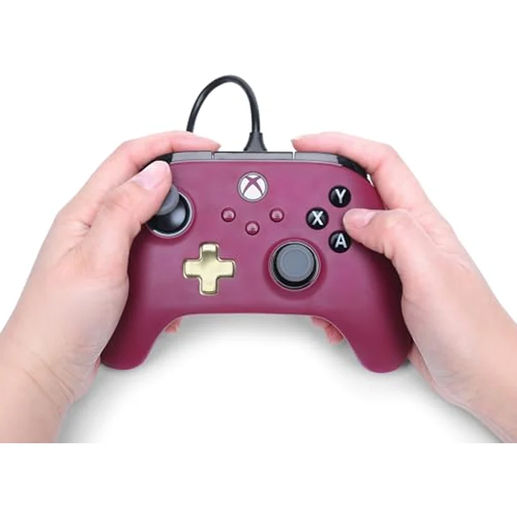 PowerA Advantage Plus Wired Controller, Gaming Controller für Xbox Series X/S mit Quick-Twist-Thumbsticks, Halleffekt-Module und doppelte Rumble-Motoren, Rubinrot – Bild 2