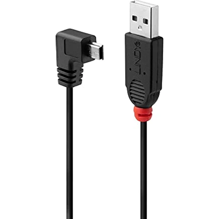 Lindy 31971 - USB 2.0 Kabel Typ A Stecker - Mini-B 90° gewinkelt - 1m – Bild 2