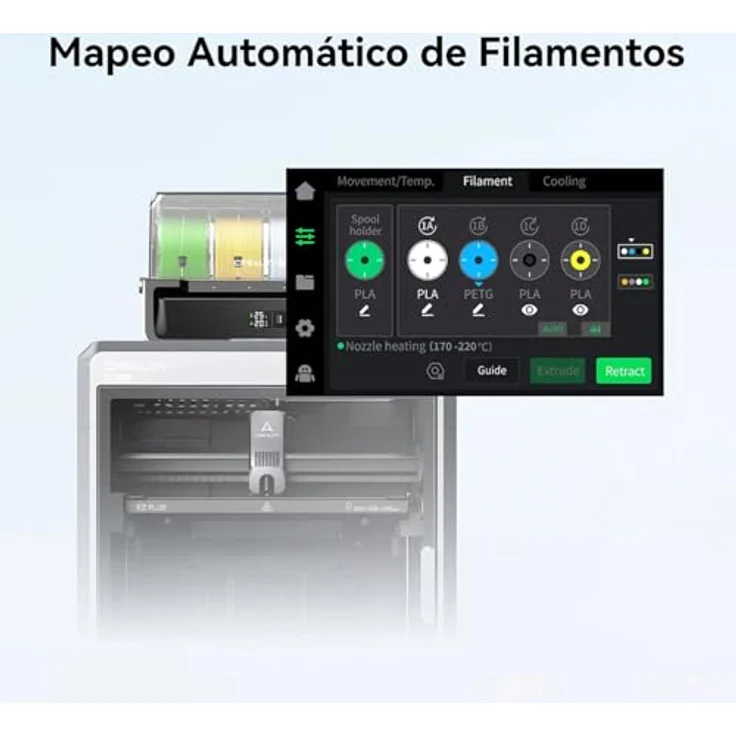Creality CFS, intelligentes Multimaterialsystem für 16-farbigen 3D-Druck mit 4 Spulenslots, automatische Filamentwechsler – Bild 6