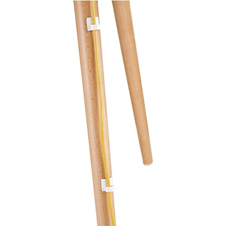EasyLife - Design STAFFELEI Tripod TV-Stativ - Höhenverstellbar + Kabelmanagement - VESA bis 400x400 (Schwarz/Buche hell) – Bild 5