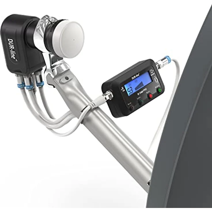 DUR-line SF 2450 W - Satfinder - Messgerät mit Gummi-Schutzhülle zur exakten Justierung Ihrer Digitalen Satelliten-Antenne - mit hoher Eingangsempfindlichkeit - inkl. F-Kabel und ausführlicher deutscher Anleitung – Bild 6