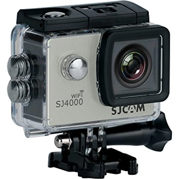SJCAM SJ-4000-WiFi SJ4000 Deutsche Version wasserdichte Sport Actionkamera (5,08 cm (2 Zoll), FHD, 1080p, 30m, 12MP, 16 Zubehörteile) Silber – Bild 2