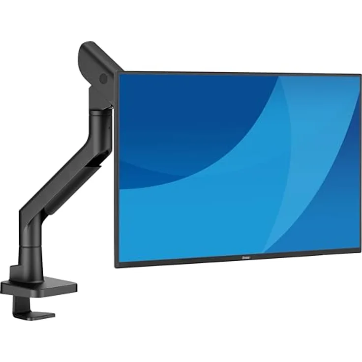 iiyama DS6001C-B1, Ergonomische Monitorhalterung für Monitore bis 49" (124 cm), bis 27 kg, höhenverstellbar mit Gasfederarm, integrierter Drehstopp