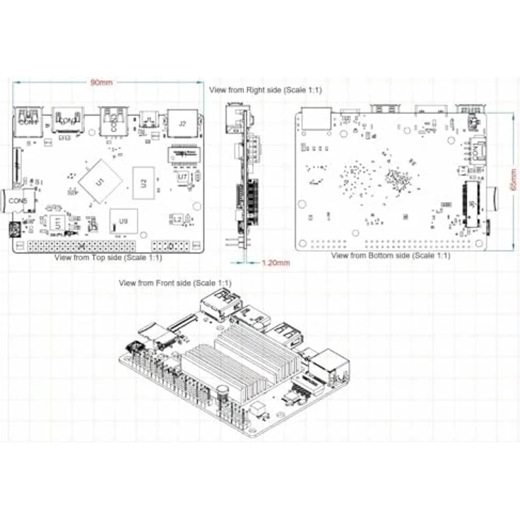 Odroid ODROID-M1S Einplatinen-Computer, ARM Cortex-A55 Quad-Core, 4 GB RAM, 64 GB eMMC, schlanker Formfaktor, hohe Energieeffizienz – Bild 6