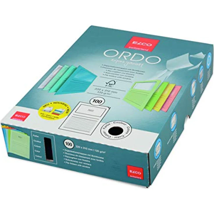 Generic Aktenordner Elco 29488 Ordo Classico Organisationsmappen 120g/m² 10 Farb - 100St. - DIN A4, dokumentenecht, farbsortiert – Bild 3