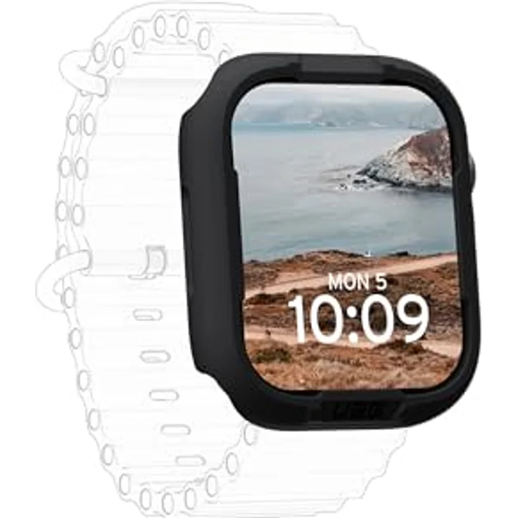 URBAN ARMOR GEAR Scout Case für Apple Watch 9/8/7 (45mm) Hülle, sturz- und stoßsicher, robust nach US-Militärstandard, Displayschutz durch erhöhten Rand, schwarz – Bild 4