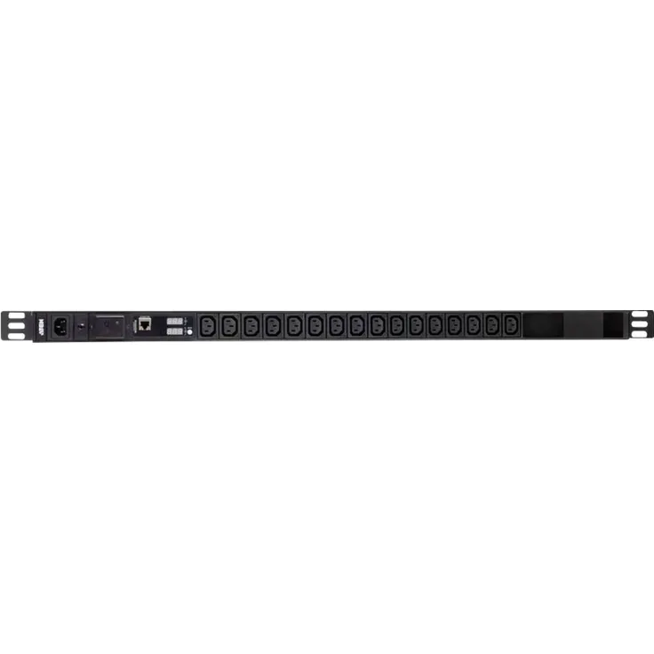 ATEN PE1116SG, Überspannungsschutz-Steckdosenleiste mit 16 Ausgängen und Kaltgerätestecker, schwarz, für IT-Umgebungen mit Echtzeit-Stromüberwachung