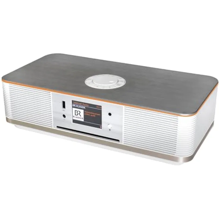 Soundmaster Highline ICD2023WE Internetradio Kompaktanlage CD-Player WLAN LED Ambientebeleuchtung DAB+ Bluetooth USB APP-Steuerung Farbdisplay, Vielfarbige LED-Beleuchtung, Dual-Band WLAN, 14.000 Radiostationen, 2 x 15 Watt RMS, Hörbuchfunktion, UNDOK App, Weiß