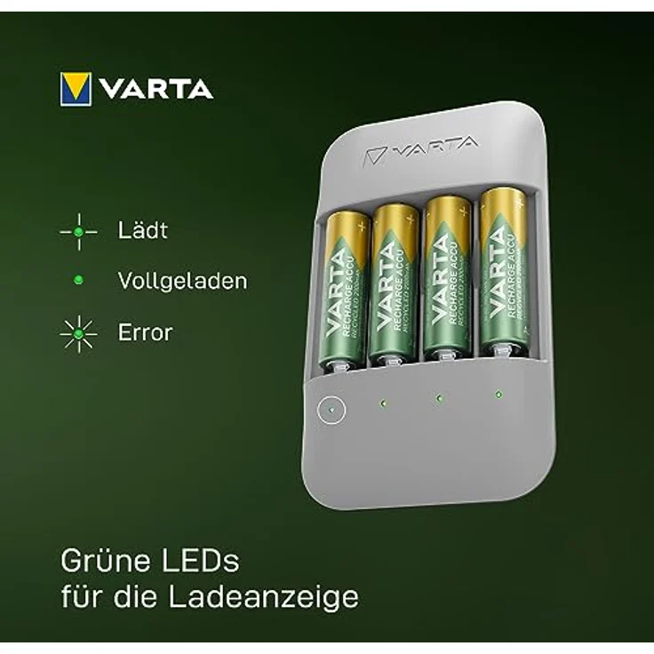 Varta Charger Pro Akku Ladegerät für AA/AAA Batterien, 75% recyceltes Gehäuse, unbestückt – Bild 5